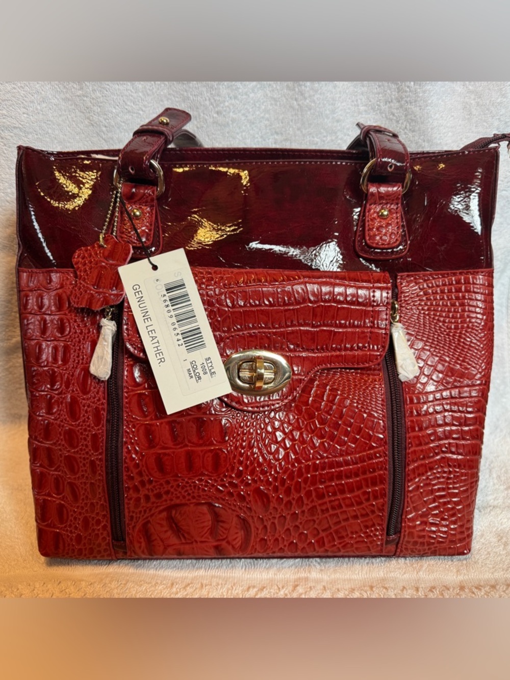 Red leather Handbag
